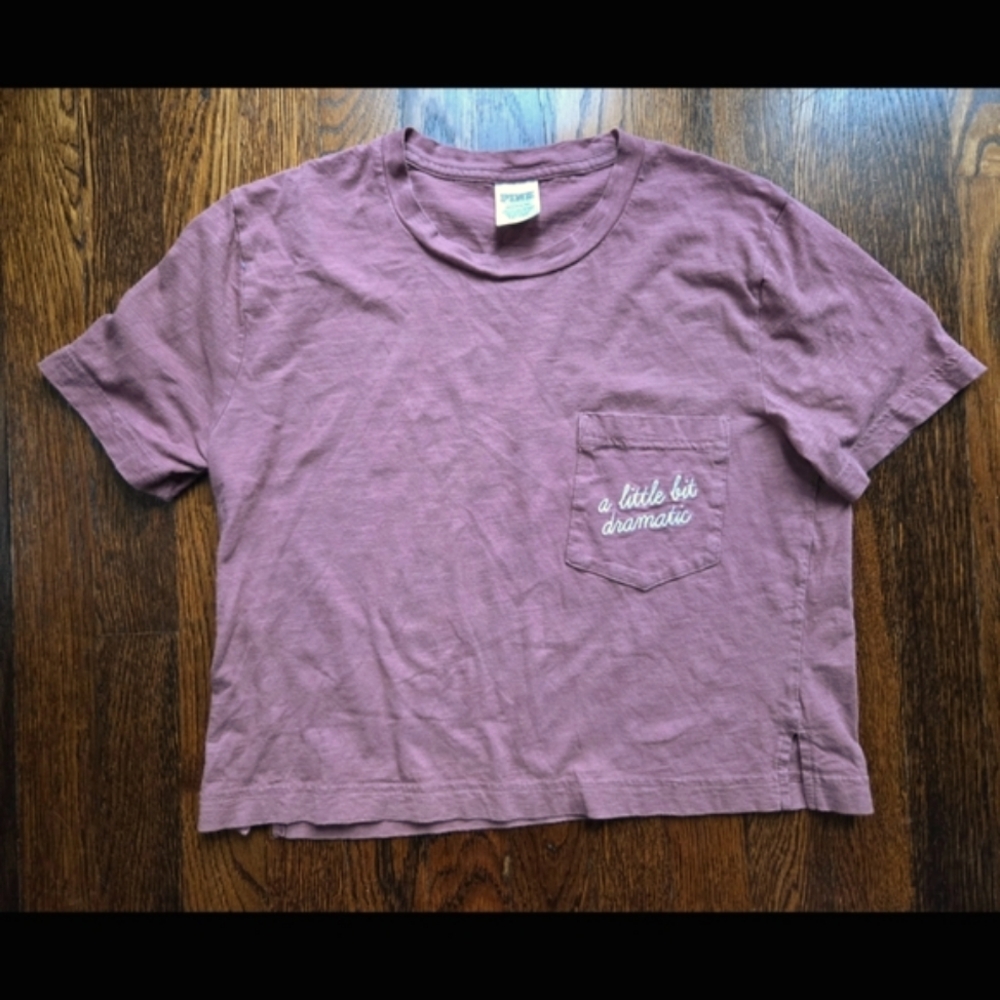Pink Victoria's Secret‎ Cotton Short T-shirt Size S